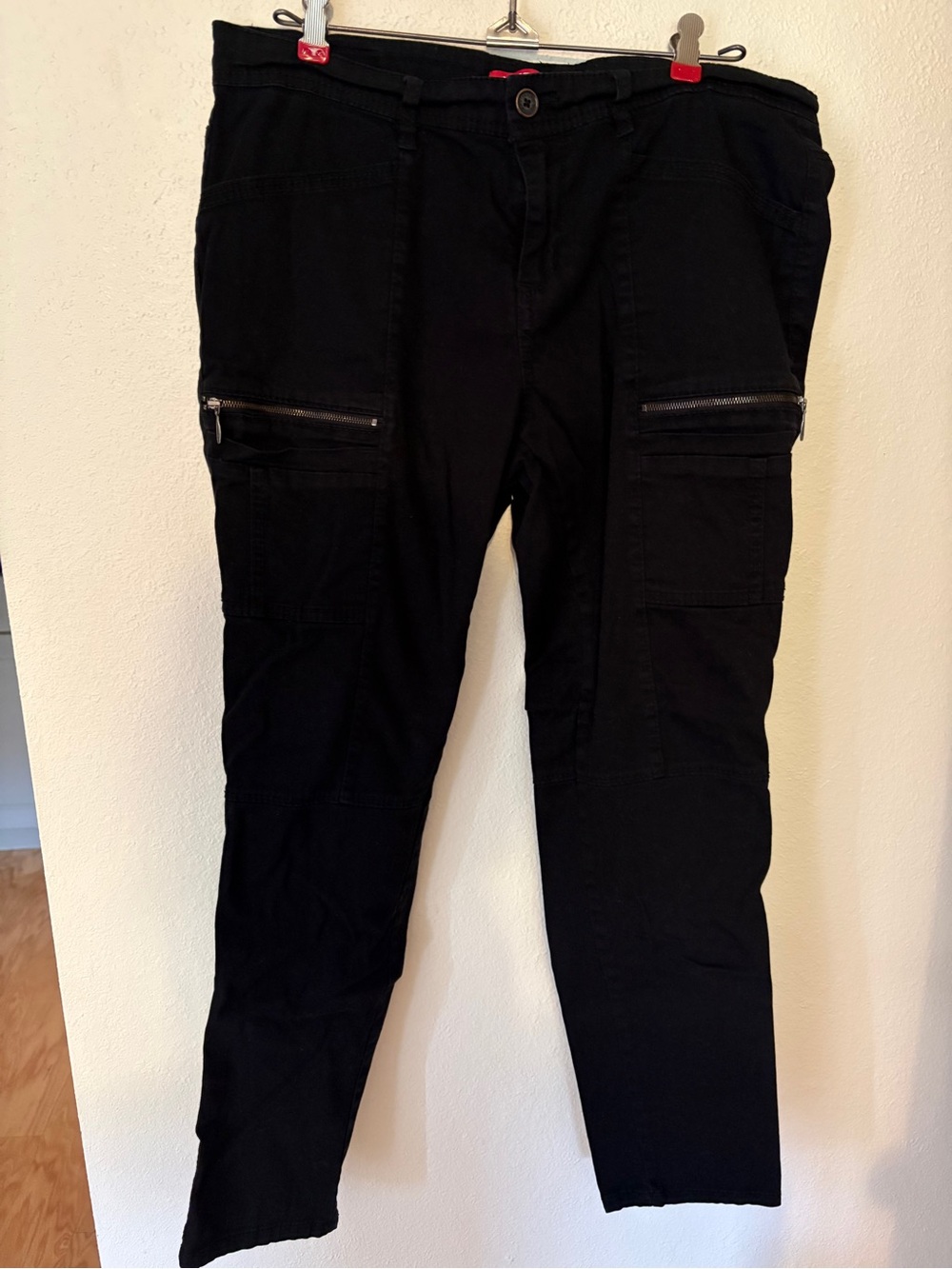 UNIONBAY Black Moto Cargo Pants with Zip Pockets